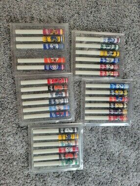 Set of NFL Collectors Pens  with Colorful Team Caps Vintage